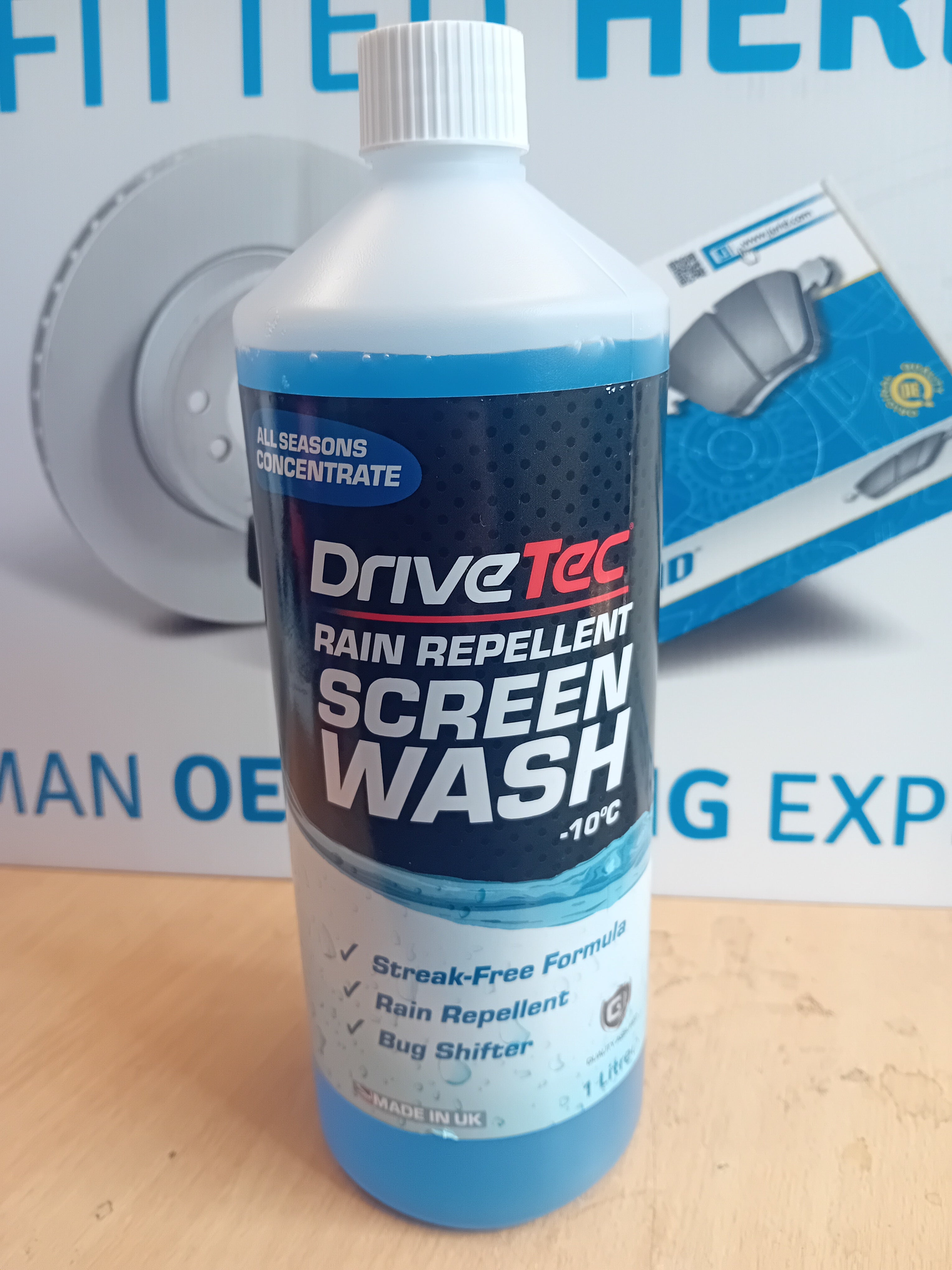 DriveTec Rain Repellent Screen Wash 1ltr